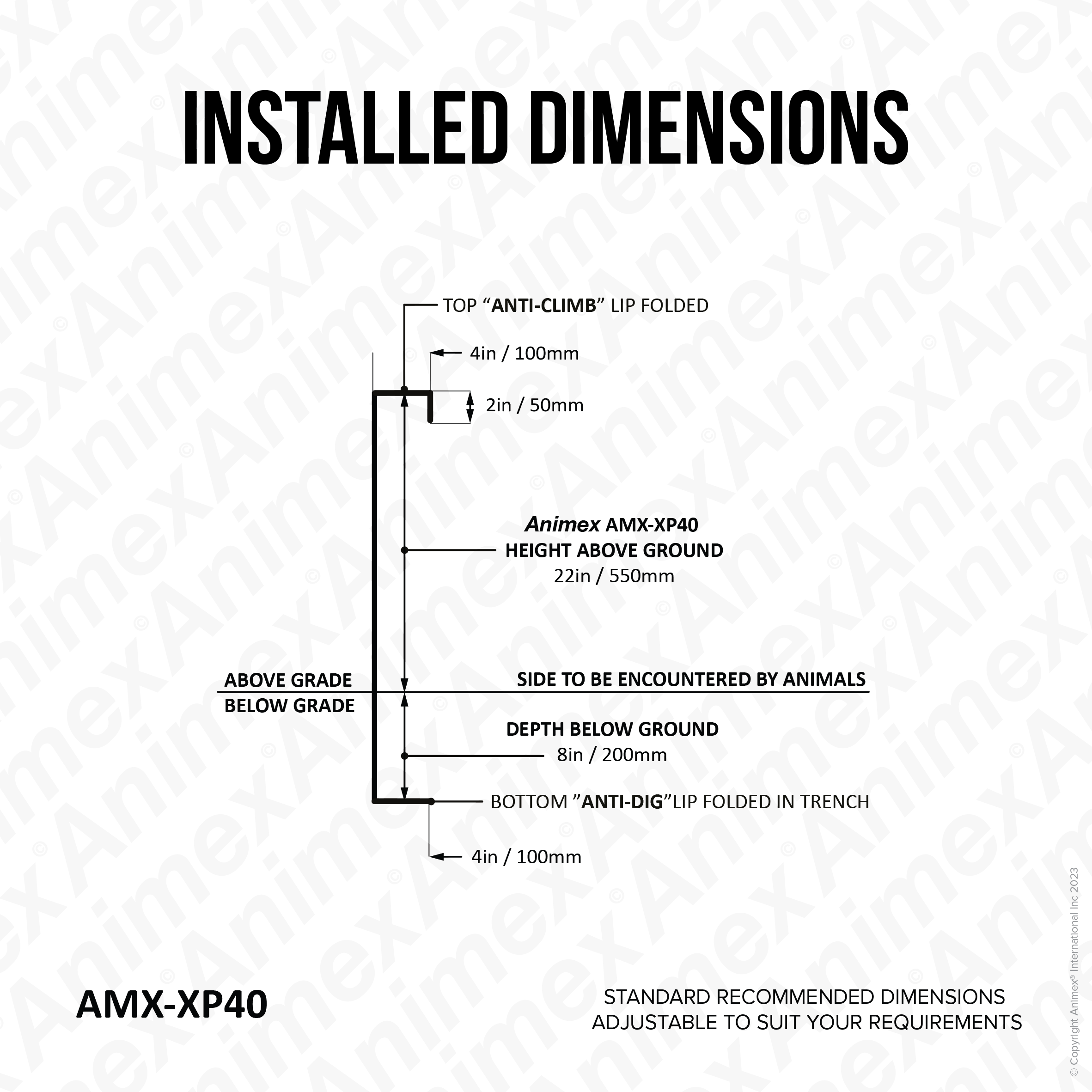 AMX-XP40 (Permanent) Wildlife Exclusion Fencing — Animex Wildlife